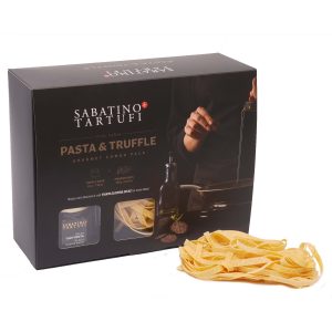 black truffle sauce with tagliatelle pasta